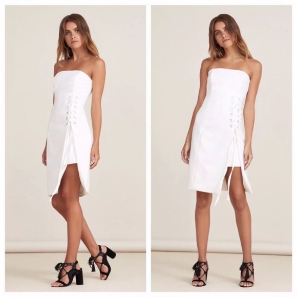Finders keepers white strapless dress size 4 small - Picture 1 of 5